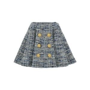 Balmain High-Waisted Pleated Mini Skirt - NWT